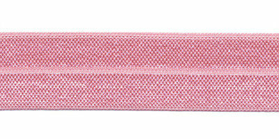 Licht roze elastisch biaisband