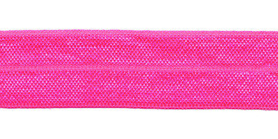 Neon roze elastisch biaisband