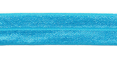 Aqua blauw elastisch biaisband