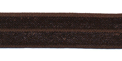 Donker bruin elastisch biaisband