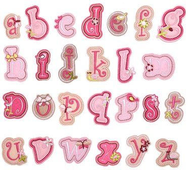 Roze alfabet lief