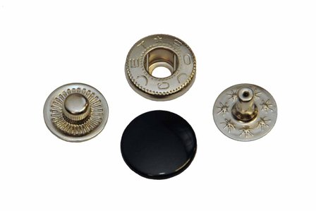 12 mm Zwart drukknoop