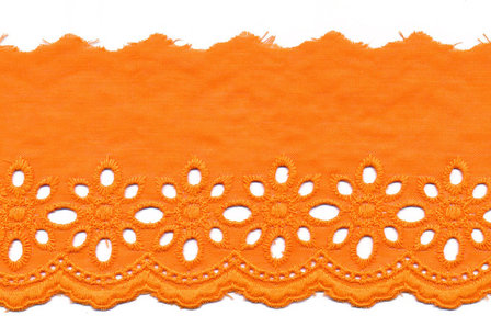 75 mm Oranje katoen broderie 