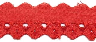 25 mm Rood broderie 