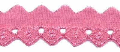 25 mm Oud roze broderie