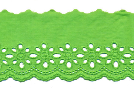 75 mm Appel groen katoen broderie 