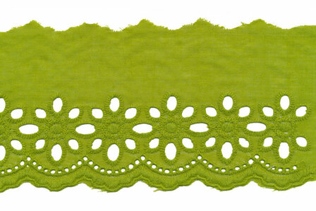 75 mm Groen katoen broderie 