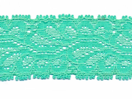 Mint groen kant 35 mm elastisch