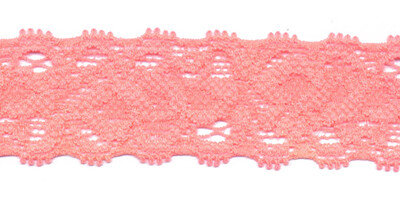 Zalm roze kant 22 mm elastisch