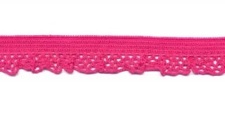 Fuchsia kant 12 mm elastisch