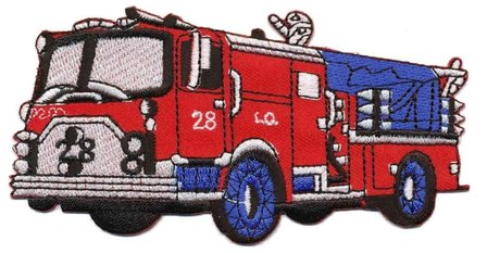 Brandweerauto rood 12cm