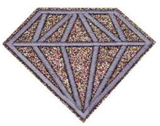 Diamant glitter 7 cm