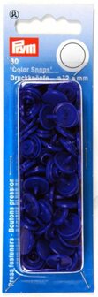 Rond royal blauw color snaps