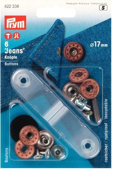 17 mm bronzen jeans inslagknoop