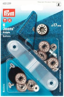 17 mm zilveren jeans inslagknoop