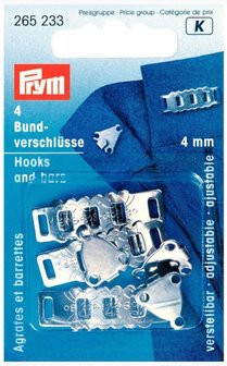 Verstelbare haken 4mm Prym