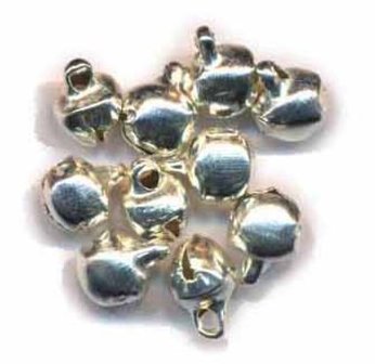 Belletjes 6mm zilver