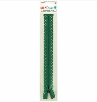 20 cm Prym emerald groen kanten rits