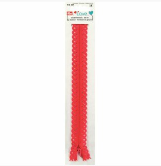 20 cm Prym rood kanten rits