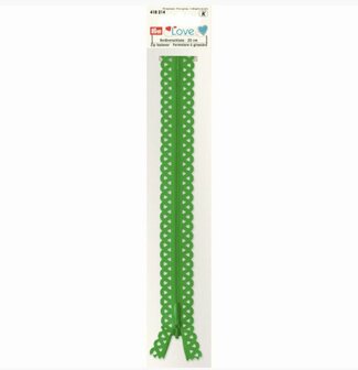 20 cm Prym groen kanten rits