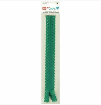 40 cm Prym zee groen kanten rits