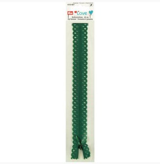 40 cm Prym emerald groen kanten rits