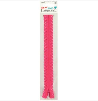 40 cm Prym fuchsia kanten rits