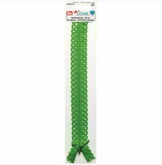 40 cm Prym groen kanten rits