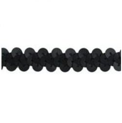 10 mm elastisch mat band zwart