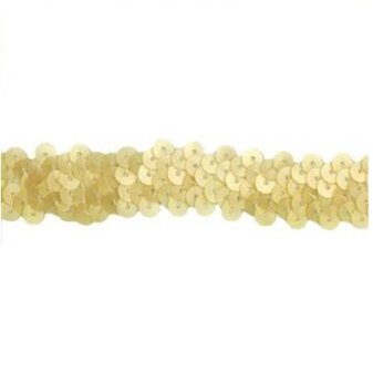 20 mm elastisch mat band goud