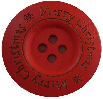 35 mm Merry Christmas groot rood