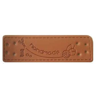 Etiket leatherlook handmade 