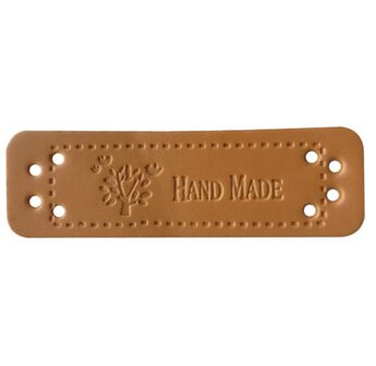 Etiket leatherlook handmade 