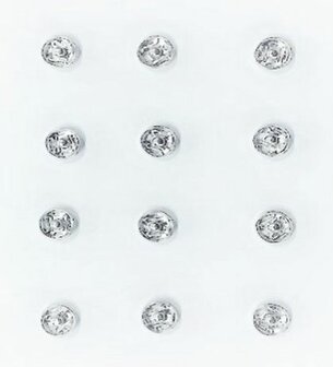 8 mm Zilver opnaaibare drukknoop