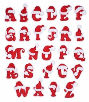 Gekleurd alfabet Kerst