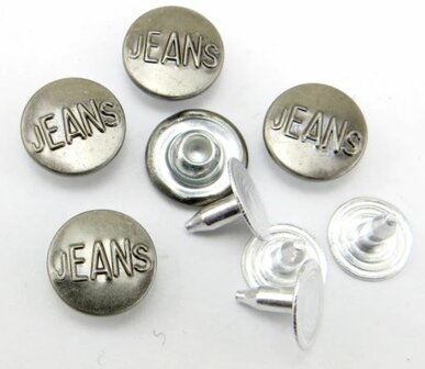 9mm Sierniet jeans zilver