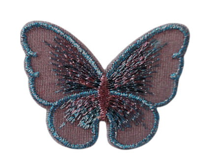 Kanten applicatie 50 mm vlinder paars