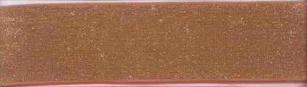 Glitter elastiek 40 mm roest goud