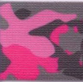 40 mm Camouflage elastiek roze