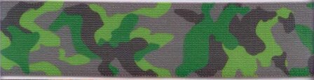 40 mm Camouflage elastiek groen