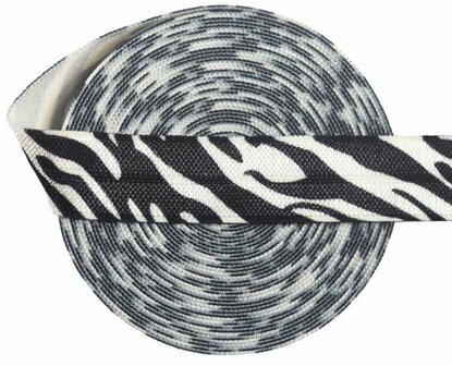 Zebra 15mm elastisch biaisband