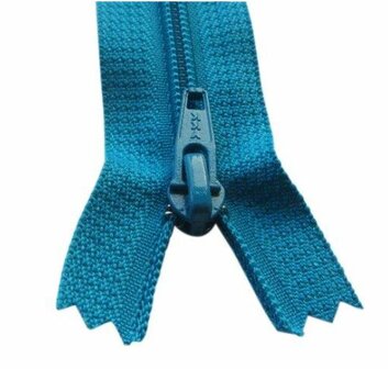 Turquoise broekrits YKK