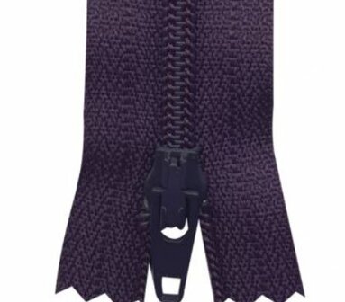 Aubergine broekrits YKK