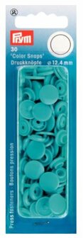 Rond turquoise color snaps