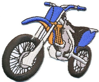 Crossmotor blauw