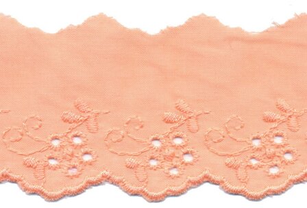 50 mm Zalm roze broderie