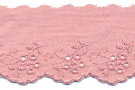 50 mm Oud roze broderie