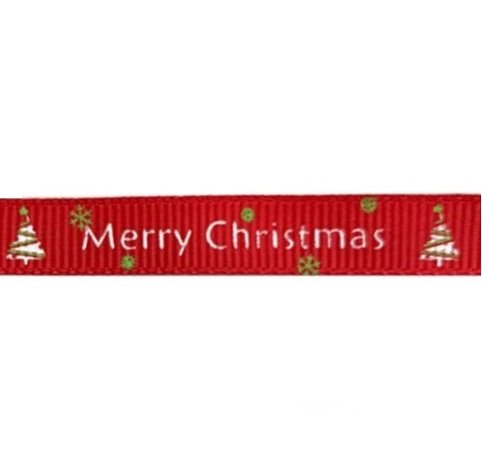 10mm Kerstband rood