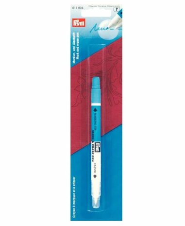 Markeerstift blauw Prym met uitwis punt