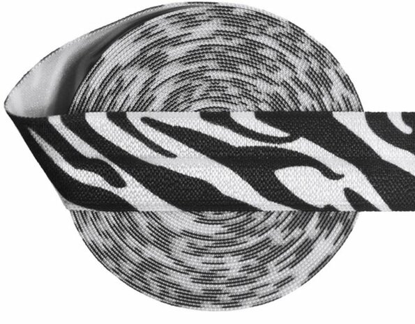 Zebra 20mm elastisch biaisband